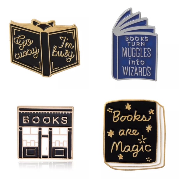 Book inspired enamel pin lot - Picture 1 of 1